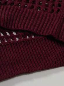 Manfinity RSRT Suéter de Crochet de Punto para Hombre con Rayas y Bloqueado de Colores