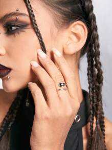 ROMWE Grunge Punk 1個吉他形戒指（隨機圖案）