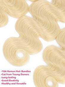 1入組身體波浪狀613金色人髮束擴展,10-22英寸