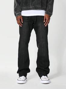 SUMWON Flare Fit Jean With Seam Detail