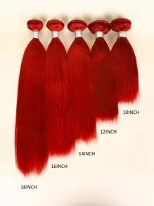 1 Thẳng Trinh Nữ Tóc Dệt Lưng 130 # Màu Đỏ 10-18 Inch Con Người Tóc - S130 - Xem 5