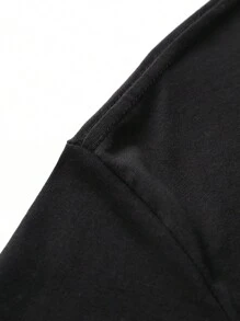 Calvaya 大尺寸蝴蝶印花圓領t恤 - 黑色 - 查看 6