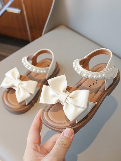 Girls' Sandals, New Summer Bow Pearl Princess Shoes For Child, Performance & Beach