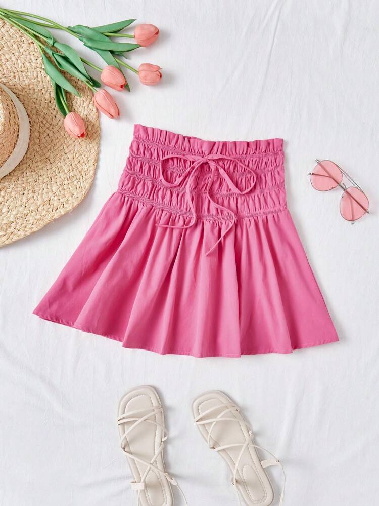 Women's Casual Pink Mini Skirt For Spring/Summer Vacation