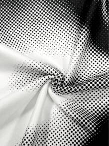 SHEIN LUNE Cơ thể In Thon gọn Ngắn tay Áo thun - trắng - Xem 3