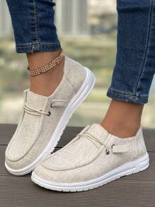 Women's Casual Athletic Loafers, Flat, Canvas Shoes