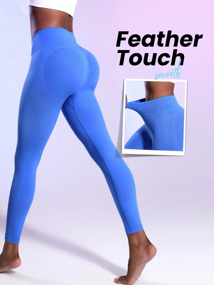 Solid Color High Waist Sport Leggings