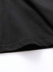 Calvaya 大尺寸蝴蝶印花圓領t恤 - 黑色 - 查看 5