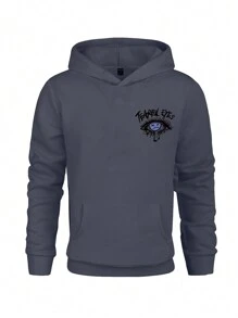 Manfinity LEGND Sweat À Capuche Pour Homme Avec Slogan Et Graphique De Dessin Animé, Poche Kangourou