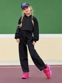 時尚酷炫女童和兒童休閒運動厚底運動鞋