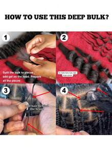 99J Burgundy Crochet Human Hair For Boho Braids 100g/Pc Red Deep Wave Bulk Human Hair For Knotless Braids 12A 100% Unprocessed Brazilian Virgin Hair Extensions Bulk Bohemian 18-22 Inch Halloween Costumes