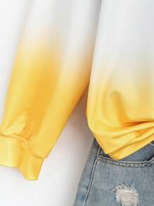 SHEIN LUNE 大尺碼水染漸變卫衣