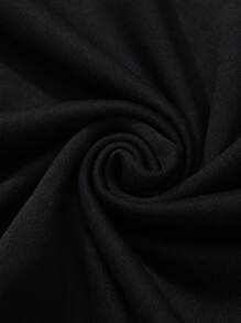 Men's Casual Drooping Shoulder Short Sleeve T-Shirt With Fun Print And Round Neck - Black - View 4