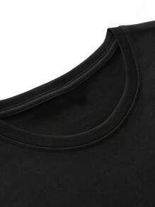Calvaya 大尺寸蝴蝶印花圓領t恤 - 黑色 - 查看 4