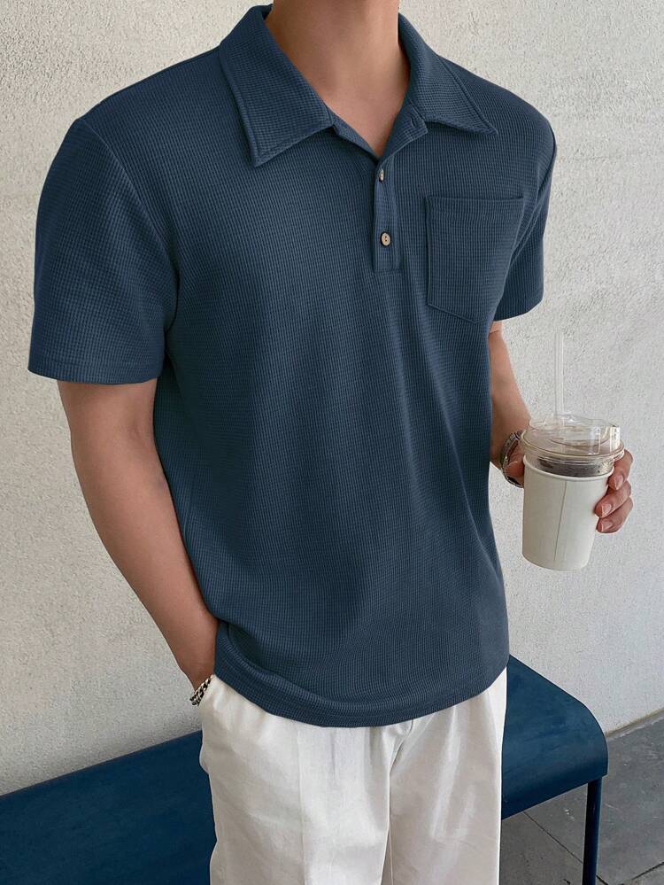 Men's Summer Solid Color Polo Shirt Business Attire