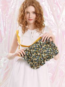 SHEIN MOD Floral Print Shopping Bag Women Shoulder Bag For School,College, For Summer - Multicolor - View 3