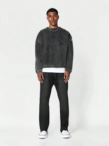 SUMWON Flare Fit Jean With Seam Detail