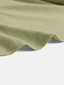 Tseoso Women's Solid Color Round Neck Asymmetric Hem Tank Top - Mint Green - View 4