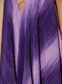 SHEIN Unity Ombre Plisse 水钻系带连衣裙 - 彩色 - 查看 3