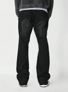 SUMWON Flare Fit Jean With Seam Detail