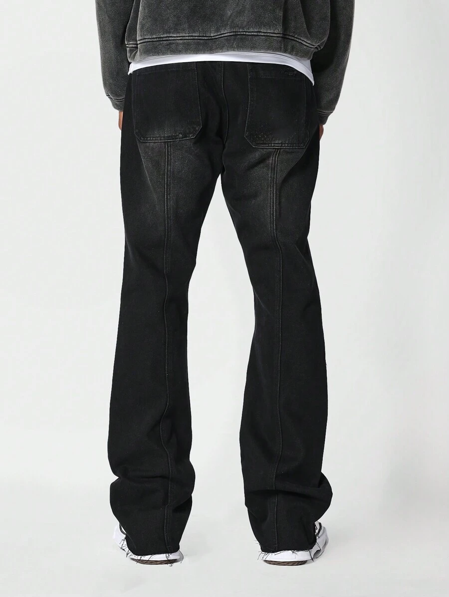 SUMWON Flare Fit Jean With Seam Detail