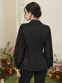 Modelyn Women's Soluble Lace Decoration Single-Breasted Blazer