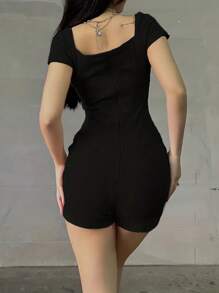 INAWLY Women Unitards - Black - View 2