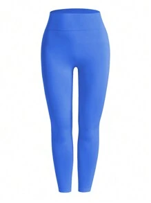 SHEIN Sports Solid Color High Waist Sport Leggings