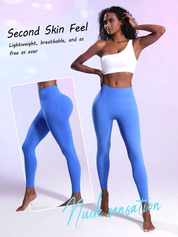 Solid Color High Waist Sport Leggings