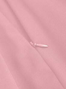 Sweetra Women's Wide Leg Pants With Button Decoration - Pink - View 3