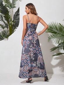 Aveloria Random Printed Spaghetti Strap Dress