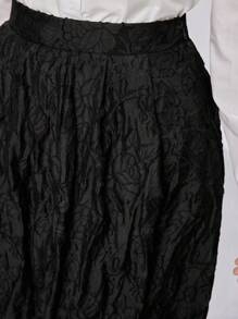 Modelyn Falda A-line Para Mujer unicolor Con Cintura Elástica De Jacquard - Negro - Ver 8