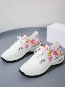 新款女士休閒運動鞋,柔軟底部設計,運動休閒風格,跨境電商專用產品 - 白色 - 查看 7