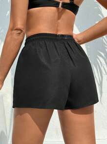 Swim SPRTY Women's Summer Beach Drawstring Waist Shorts Swimwear Bottom