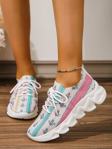 Nuevos Zapatos Deportivos Casuales Para Mujer, Zapatillas Con Suela Suave, Estilo Deportivo, Modelos Explosivos En El Comercio Exterior - Multicolor - Ver 3