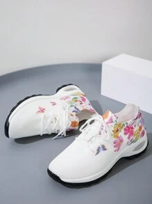 新款女士休閒運動鞋,柔軟底部設計,運動休閒風格,跨境電商專用產品 - 白色 - 查看 6