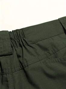Men's Casual Outdoor Versatile Cargo Shorts - Army Green - View 3