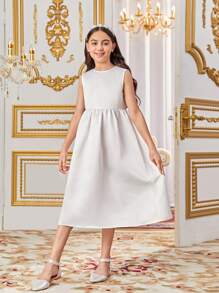 SHEIN Leap Crew Tween Girls' Loose-Fit Vintage Printed Dress Set (2pcs) - Multicolor - View 4