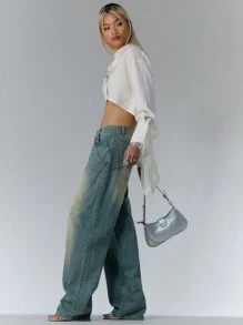 MUSERA Camisa corta con espalda descubierta, estilo casual para vacaciones, primavera y verano, festivales - Blanco - Ver 3