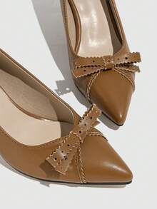 Quý cô Mới Pointed Toe Dao găm nhỏ Cơ bản Giày cao gót Giày dép Cho công việc & Mặc hàng ngày - màu nâu - Xem 6