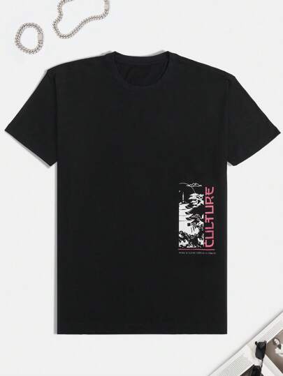 Camiseta Streetlife de Cultura Japonesa Oversized Masculina de Algodão Preta
