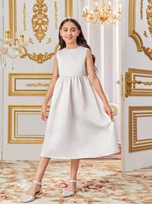 SHEIN Leap Crew Tween Girls' Loose-Fit Vintage Printed Dress Set (2pcs) - Multicolor - View 5