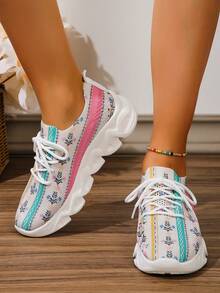 Nuevos Zapatos Deportivos Casuales Para Mujer, Zapatillas Con Suela Suave, Estilo Deportivo, Modelos Explosivos En El Comercio Exterior - Multicolor - Ver 2