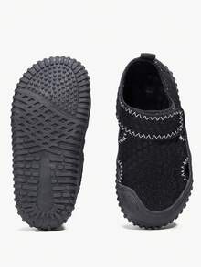 儿童软底凉鞋，男女童通用，闭趾沙滩鞋，带保护性鞋头 - 黑色 - 查看 2