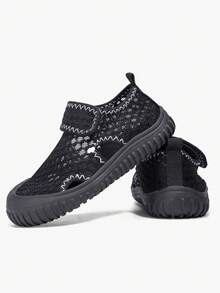 儿童软底凉鞋，男女童通用，闭趾沙滩鞋，带保护性鞋头 - 黑色 - 查看 6