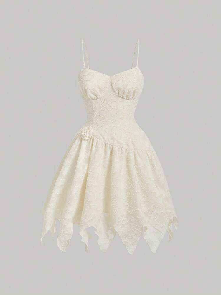 Women'S 3d Floral Decorated Dress