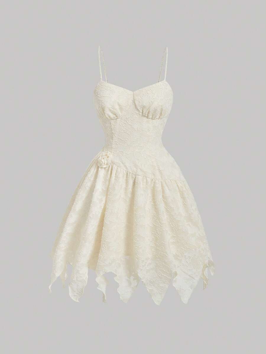 SHEIN MOD 女裝3d花卉裝飾連衣裙