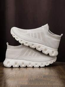 Giày Nữ Plus Size Đơn Giản Chống Trơn Trượt Thoáng Khí Cho Người Cao Tuổi, Người Đi Trọng, Học Sinh, Giày Thể Thao Thông Thường Thoải Mái - Màu be - Xem 1