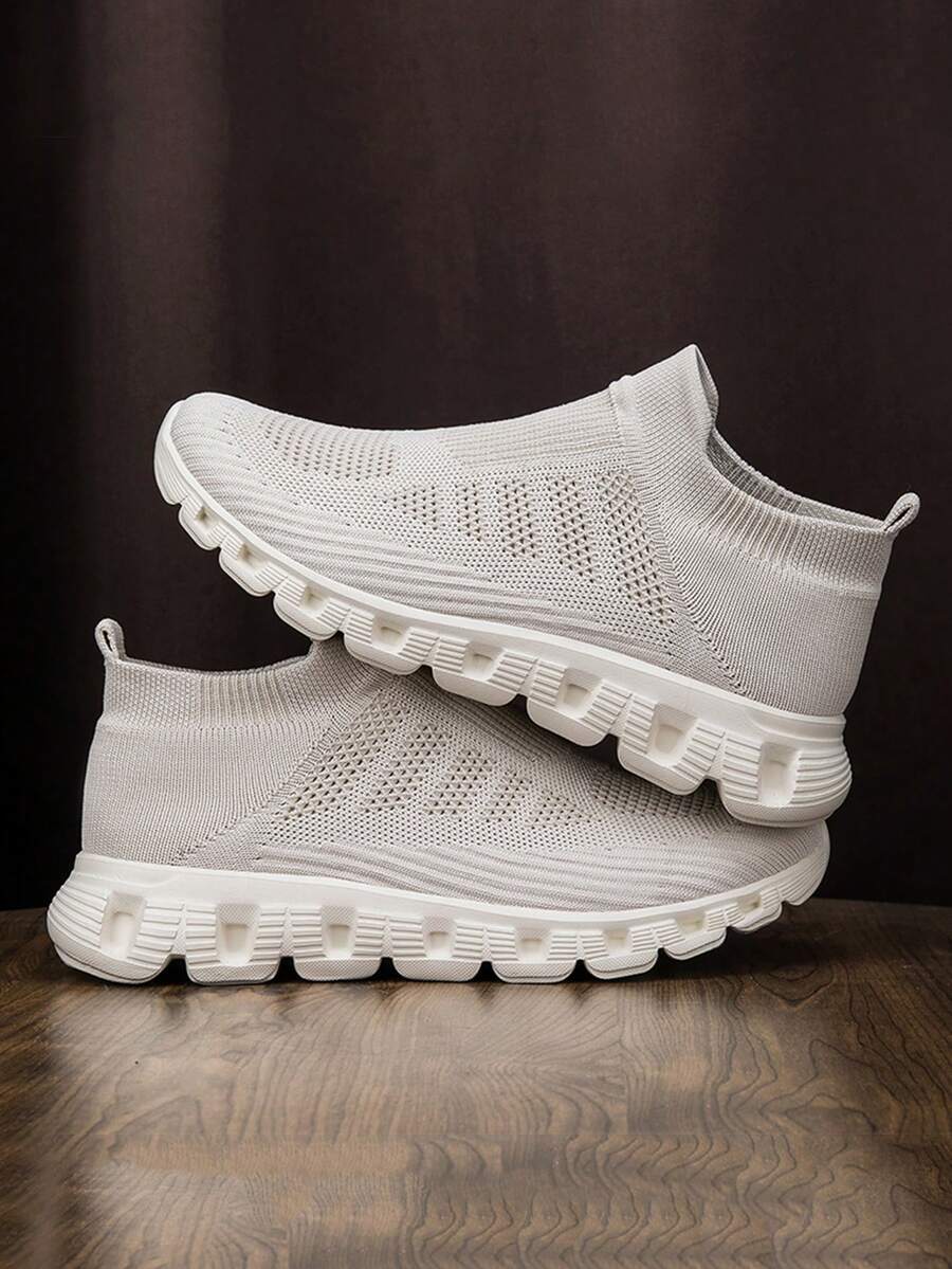 Giày Nữ Plus Size Đơn Giản Chống Trơn Trượt Thoáng Khí Cho Người Cao Tuổi, Người Đi Trọng, Học Sinh, Giày Thể Thao Thông Thường Thoải Mái - Màu be - Xem 1