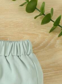 Conjunto de 3 piezas informal de verano para bebé niño: camiseta de manga corta y cuello redondo, chaleco y pantalones cortos tipo gentleman - ideal para fiesta de cumpleaños, fiesta de noche, boda, evento y celebración del primer mes y primer año - Multicolor - Ver 3